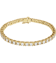653702 Bracelet Set 14K Yellow Round Lab-Grown Diamond 3.4Mm 6 Ctw Si1-Si2, G-H 7 14 In Polished 6 Ctw Lab-Grown Diamond Line Bracelet