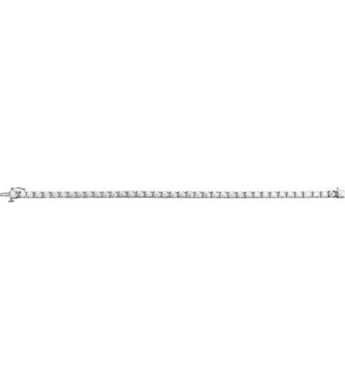 653702 Bracelet Set 14K White Round Lab-Grown Diamond 3.4Mm 6 Ctw Si1-Si2, G-H 7 14 In Polished 6 Ctw Lab-Grown Diamond Line Bracelet