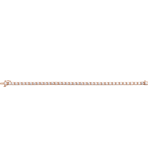 653702 Bracelet Set 14K Rose Round Lab-Grown Diamond 3.4Mm 6 Ctw Si1-Si2, G-H 7 14 In Polished 6 Ctw Lab-Grown Diamond Line Bracelet