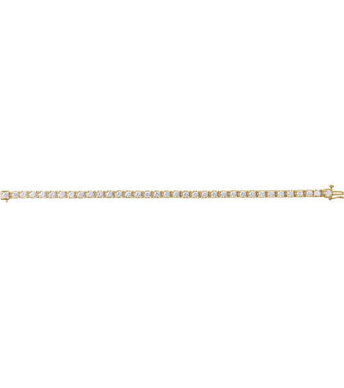 653702 Bracelet Set 14K Yellow Round Lab-Grown Diamond 3.65Mm 7 Ctw Si1-Si2, G-H 7 14 In Polished 7 Ctw Lab-Grown Diamond Line Bracelet