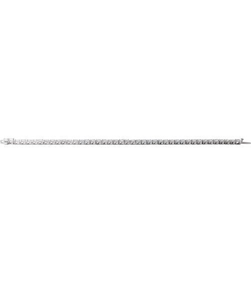 653702 Bracelet Set 14K White Round Lab-Grown Diamond 3.65Mm 7 Ctw Si1-Si2, G-H 7 14 In Polished 7 Ctw Lab-Grown Diamond Line Bracelet