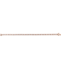 653702 Bracelet Set 14K Rose Round Lab-Grown Diamond 3.65Mm 7 Ctw Si1-Si2, G-H 7 14 In Polished 7 Ctw Lab-Grown Diamond Line Bracelet