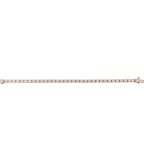653702 Bracelet Set 14K Rose Round Lab-Grown Diamond 3.65Mm 7 Ctw Si1-Si2, G-H 7 14 In Polished 7 Ctw Lab-Grown Diamond Line Bracelet