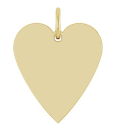 88667 Pendant 14K Yellow 15.6 X 12 Mm Polished Engravable Heart Pendant
