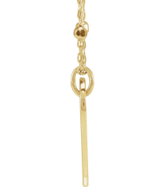 88667 Necklace 14K Yellow 15.6 X 12 Mm 16 In Polished Engravable Heart Necklace
