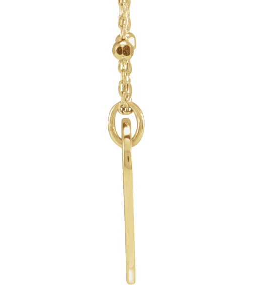 88667 Necklace 14K Yellow 15.6 X 12 Mm 16 In Polished Engravable Heart Necklace