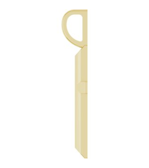R50005 Pendant 18K Yellow Gold-Plated Sterling Silver 20 X 11 Mm Polished Knife Edge Cross Pendant