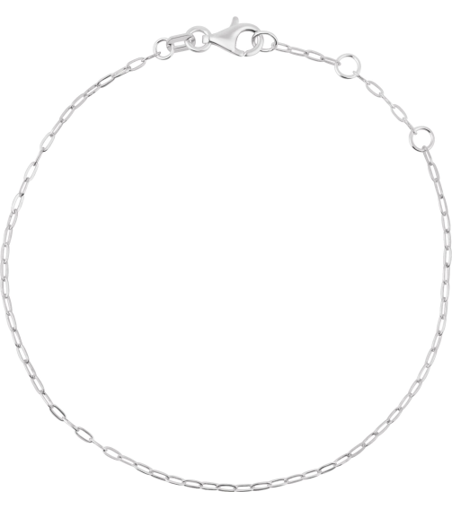 Ch1235 14K White Paperclip-Style 1.25 Mm 6 12-7 12 In Lobster Clasp Polished Paperclip-Style Chain
