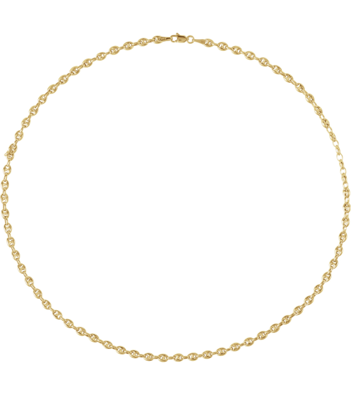 Ch1248 14K Yellow Anchor 3.8 Mm 16 In Lobster Clasp Polished Puffed Anchor Chain