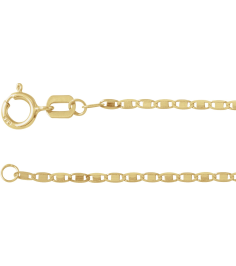 Ch1249 14K Yellow Mirror 1.3 Mm 7 In Spring Ring Polished Mirror Chain