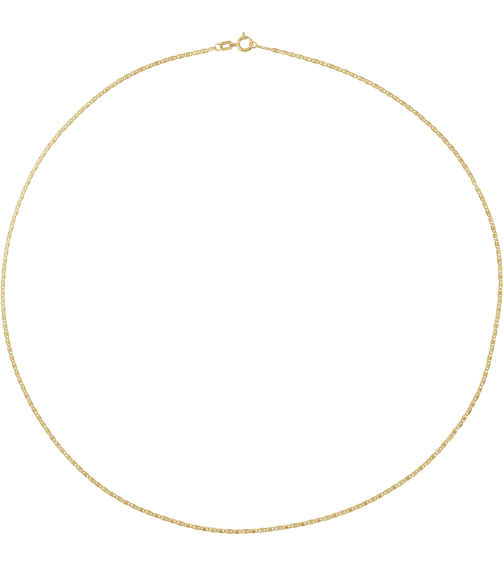 Ch1249 14K Yellow Mirror 1.3 Mm 24 In Spring Ring Polished Mirror Chain