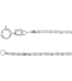 Ch1249 Sterling Silver Mirror 1.3 Mm 16 In Spring Ring Polished Mirror Chain