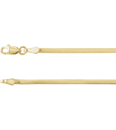 Ch1250 14K Yellow Snake 1.95 Mm 7 In Lobster Clasp Polished Oval Snake Chain