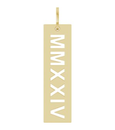 88622 Pendant 14K Yellow 2024 27 X 6.6 Mm Polished Roman Numeral Year Pendant