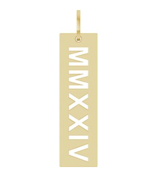 88622 Pendant 14K Yellow 2024 27 X 6.6 Mm Polished Roman Numeral Year Pendant
