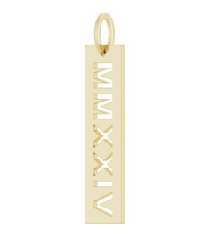 88622 Pendant 14K Yellow 2024 27 X 6.6 Mm Polished Roman Numeral Year Pendant