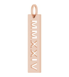 88622 Pendant 14K Rose 2024 27 X 6.6 Mm Polished Roman Numeral Year Pendant