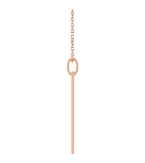 88622 Necklace 14K Rose 2024 27 X 6.6 Mm 16-18 In Polished Roman Numeral Year Necklace