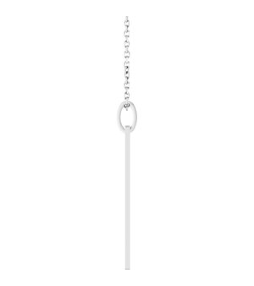 88622 Necklace 14K White 2024 27 X 6.6 Mm 16-18 In Polished Roman Numeral Year Necklace