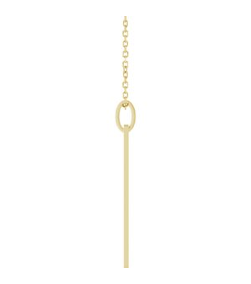 88622 Necklace 14K Yellow 2024 27 X 6.6 Mm 16-18 In Polished Roman Numeral Year Necklace