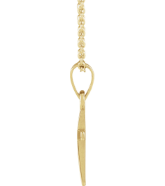 R41279 Necklace 18K Yellow Gold-Plated Sterling Silver 15.23 X 7.38 Mm 18 In Polished Cross Necklace