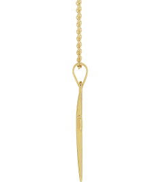 R41279 Necklace 18K Yellow Gold-Plated Sterling Silver 23.7 X 11.5 Mm 18 In Polished Cross Necklace