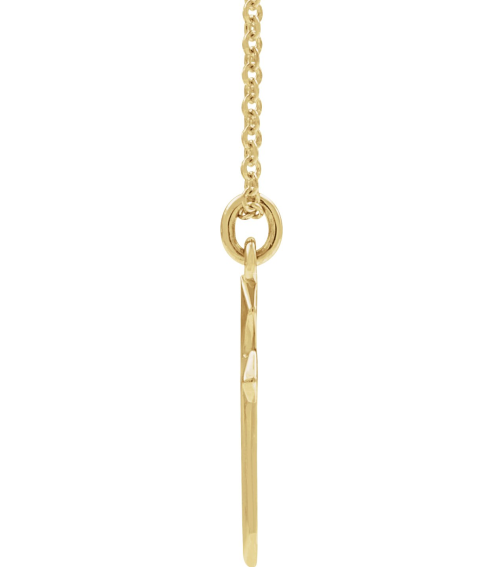 R41293 Necklace 18K Yellow Gold-Plated Sterling Silver 10 X 6 Mm 18 In Polished Cross Necklace