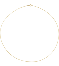 Ch1251 14K Yellow Anchor 1 Mm 18 In Spring Ring Diamond-Cut Diamond-Cut Anchor Chain