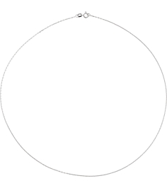 Ch1251 14K White Anchor 1 Mm 20 In Spring Ring Diamond-Cut Diamond-Cut Anchor Chain