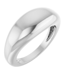50199 Platinum 7 8 Mm Polished Dome Ring