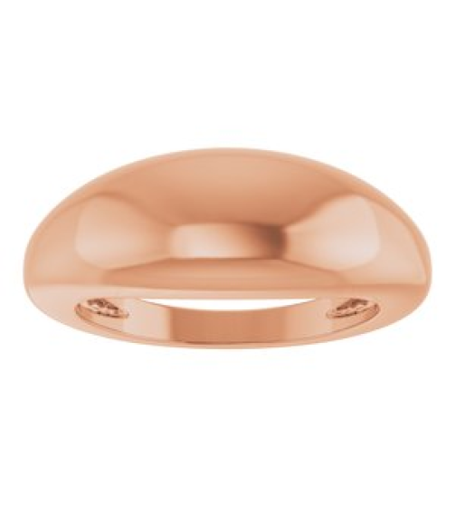 50199 14K Rose 7 8 Mm Polished Dome Ring