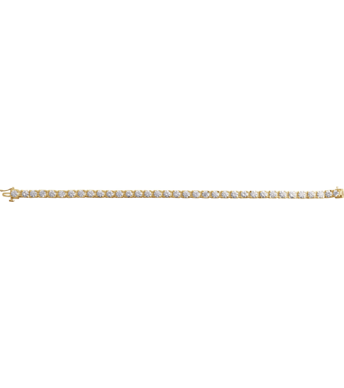 653702 Bracelet Set 14K Yellow Round Lab-Grown Diamond 3.75Mm 8 Ctw Si1-Si2, G-H 7 14 In Polished 8 Ctw Lab-Grown Diamond Line Bracelet