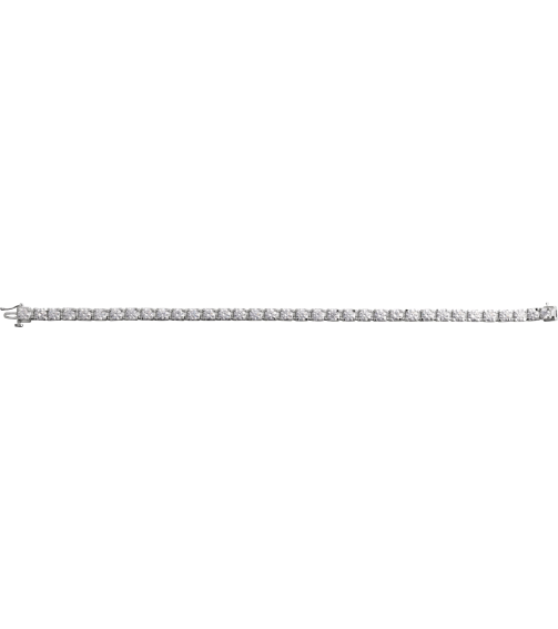 653702 Bracelet Set 14K White Round Lab-Grown Diamond 3.75Mm 8 Ctw Si1-Si2, G-H 7 14 In Polished 8 Ctw Lab-Grown Diamond Line Bracelet