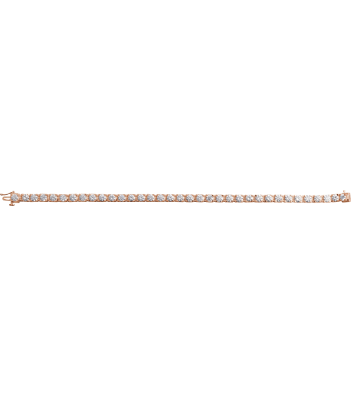 653702 Bracelet Set 14K Rose Round Lab-Grown Diamond 3.75Mm 8 Ctw Si1-Si2, G-H 7 14 In Polished 8 Ctw Lab-Grown Diamond Line Bracelet