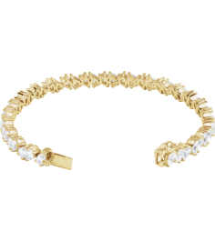 Brc970 Bracelet Set 14K Yellow Pear Lab-Grown Diamond 4.7 X 3.3Mm 9 12 Ctw Si, G-H 7 In Polished 9 12 Ctw Lab-Grown Diamond Line Bracelet