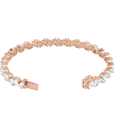 Brc970 Bracelet Set 14K Rose Pear Lab-Grown Diamond 4.7 X 3.3Mm 9 12 Ctw Si, G-H 7 In Polished 9 12 Ctw Lab-Grown Diamond Line Bracelet