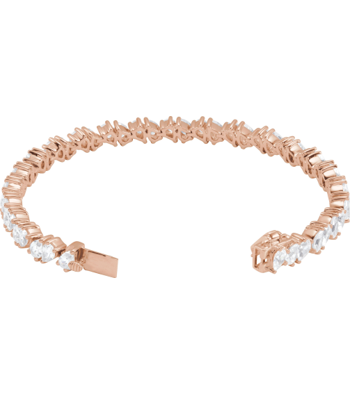 Brc970 Bracelet Set 14K Rose Pear Lab-Grown Diamond 4.7 X 3.3Mm 9 12 Ctw Si, G-H 7 In Polished 9 12 Ctw Lab-Grown Diamond Line Bracelet