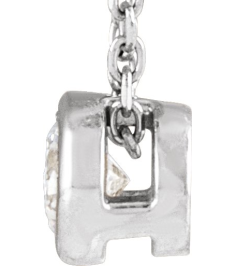 88111 Necklace Set Sterling Silver Round Natural Diamond 5.8Mm 34 Ct I1, G-H 16-18 In Polished 34 Ct Natural Diamond Solitaire Bezel-Set Necklace