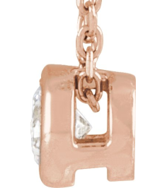 88111 Necklace Set 14K Rose Round Lab-Grown Diamond 5.8Mm 34 Ct Si1-Si2, G-H 16-18 In Polished 34 Ct Lab-Grown Diamond Solitaire Bezel-Set Necklace