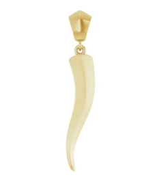 88690 Pendant 14K Yellow Italian Horn 34.3 X 6.25 Mm Polished Pendant