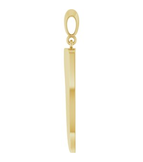 88690 Pendant 14K Yellow Italian Horn 34.3 X 6.25 Mm Polished Pendant
