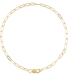 Ch1099 14K Yellow Gold Filled Paperclip-Style 2.1 Mm 7 In Lobster Clasp Polished Paperclip-Style Chain