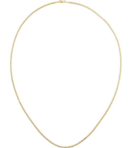 Ch484 14K Yellow Anchor 2.25 Mm 24 In Lobster Clasp Polished Curbed Anchor Chain