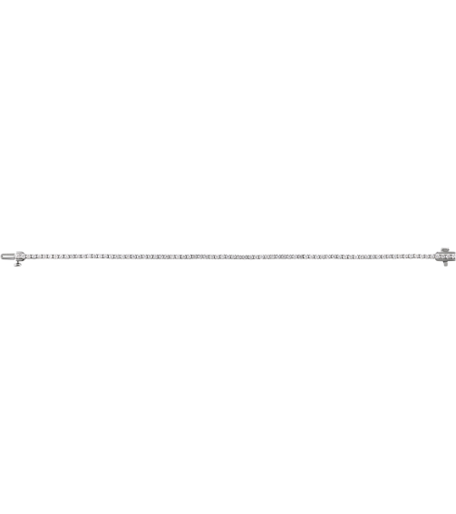 Brc951 Bracelet Set 14K White Round Lab-Grown Diamond 1.8Mm 2 Ctw Si1-Si2, G-H 7 In Polished 2 Ctw Lab-Grown Diamond Line Bracelet