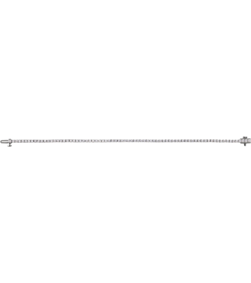 Brc951 Bracelet Set 14K White Round Lab-Grown Diamond 2.1Mm 3 Ctw Si1-Si2, G-H 7 In Polished 3 Ctw Lab-Grown Diamond Line Bracelet