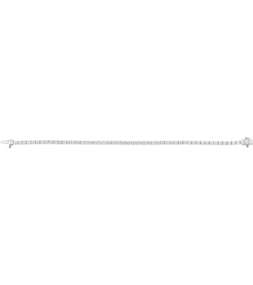 Brc951 Bracelet Set 14K White Round Lab-Grown Diamond 2.9Mm 5 Ctw Si1-Si2, G-H 7 In Polished 5 Ctw Lab-Grown Diamond Line Bracelet