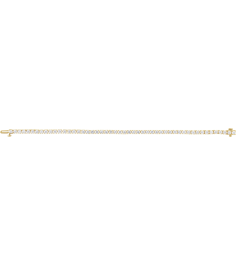 Brc951 Bracelet Set 14K Yellow Round Lab-Grown Diamond 3.2Mm 6 Ctw Si1-Si2, G-H 7 In Polished 6 Ctw Lab-Grown Diamond Line Bracelet