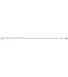 Brc951 Bracelet Set 14K Rose Round Lab-Grown Diamond 3.2Mm 6 Ctw Si1-Si2, G-H 7 In Polished 6 Ctw Lab-Grown Diamond Line Bracelet