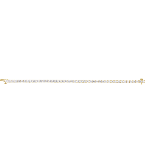 Brc951 Bracelet Set 14K Yellow Round Lab-Grown Diamond 3.65Mm 9 Ctw Si1-Si2, G-H 7 In Polished 9 Ctw Lab-Grown Diamond Line Bracelet