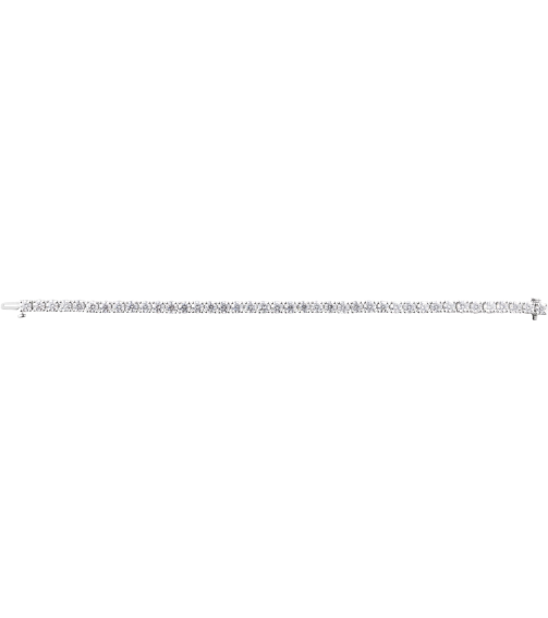 Brc951 Bracelet Set 14K White Round Lab-Grown Diamond 3.9Mm 10 Ctw Si1-Si2, G-H 7 In Polished 10 Ctw Lab-Grown Diamond Line Bracelet